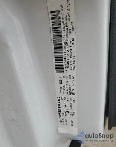 2011 Dodge Dakota Slt z USA, uszkodzony, nr VIN 1D7RE3GK5BS521875